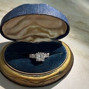 1940’s old mine cut ring set in STERLING